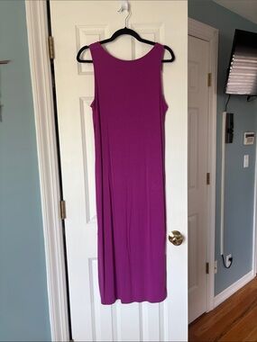 LOFT Sleeveless Maxi Dress in Bright Magenta